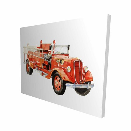FONDO 16 x 20 in. Vintage Fire Truck-Print on Canvas FO2791606